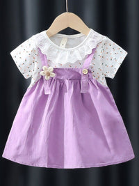 YK Girls Cotton Fit & Flare Dress