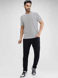 Park Avenue Men Printed Polo Collar Pockets Slim Fit T-shirt
