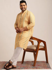 SOJANYA PLUS Lelaki Motif Etnik Cetakan Indie Kurta