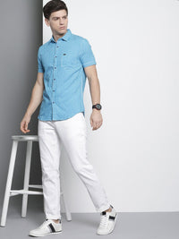 The Indian Garage Co Men Slim Fit Grid Tattersall Checked Casual Shirt