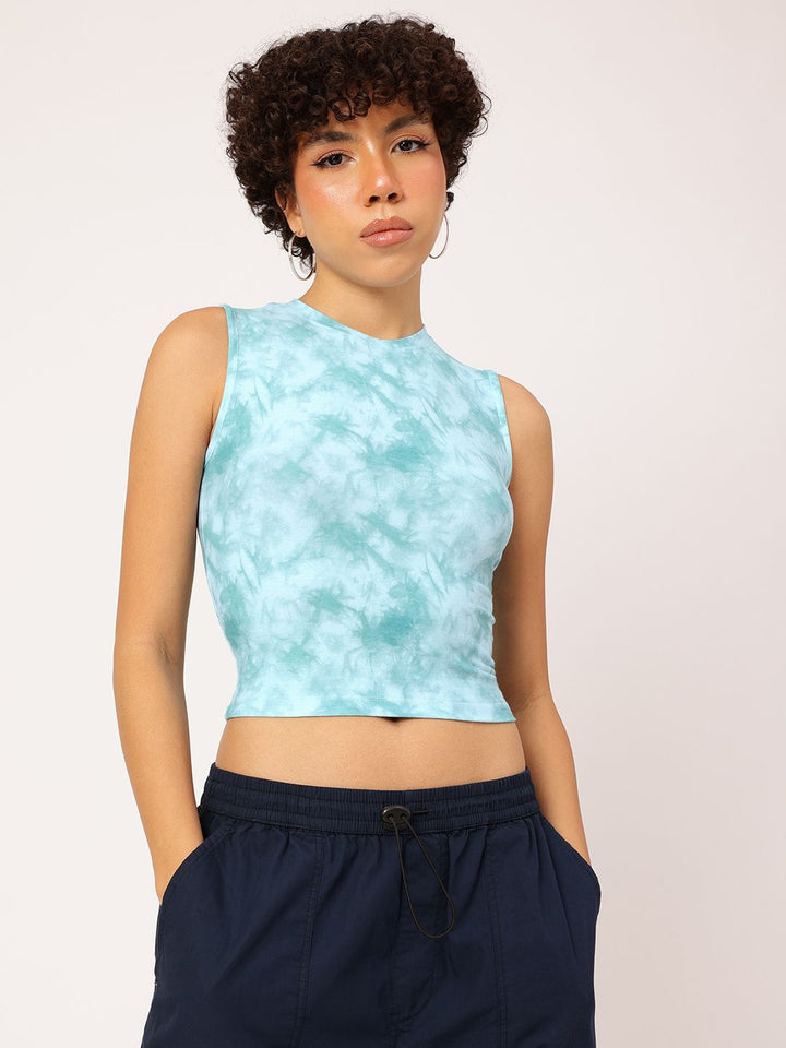 DressBerry Dyed Dash Cropped Fitted Top