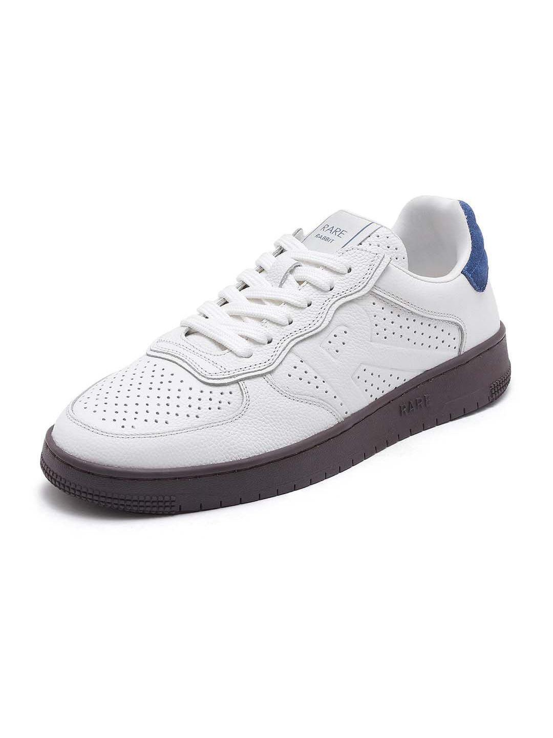 RARE RABBIT Men Perforations Round Toe Leather Sneakers