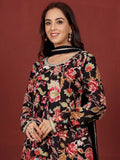 Varanga Floral Printed Thread Work Pure Cotton Kurta With Trousers & Dupatta