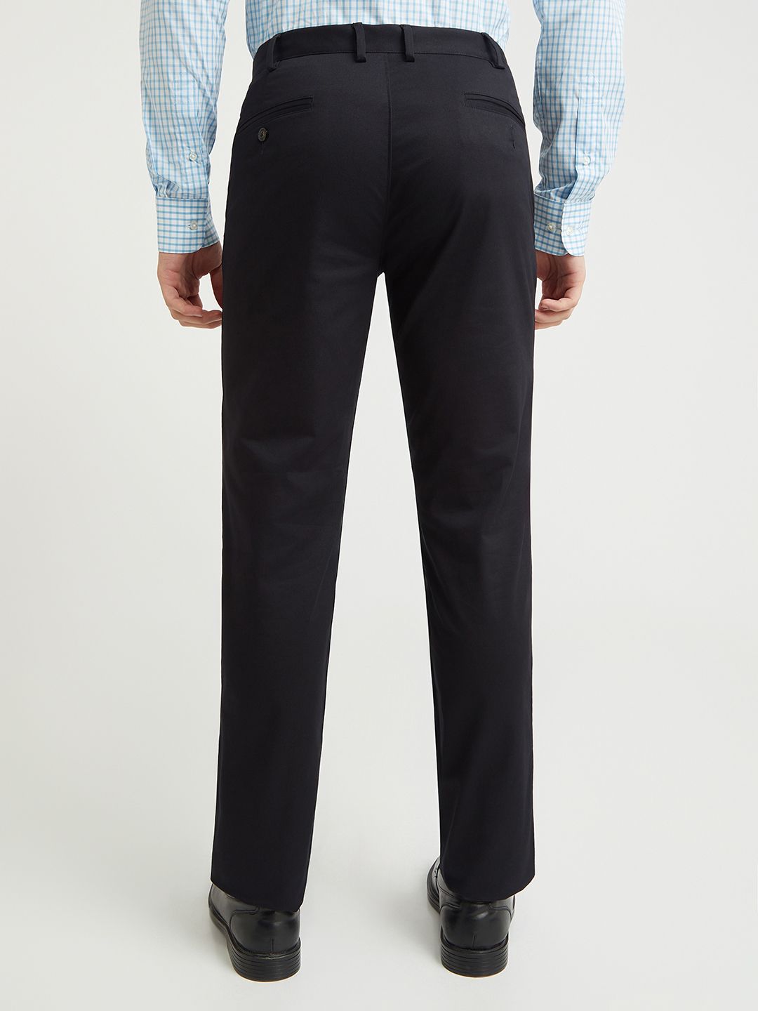Park Avenue Men Black Slim Fit Trousers