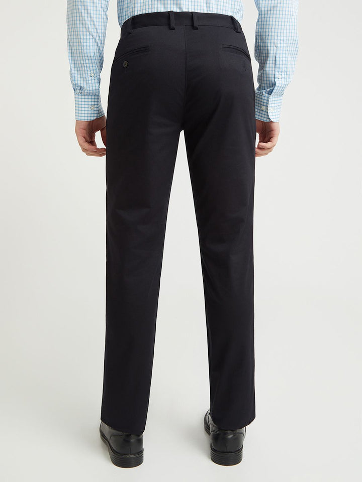 Park Avenue Men Black Slim Fit Trousers