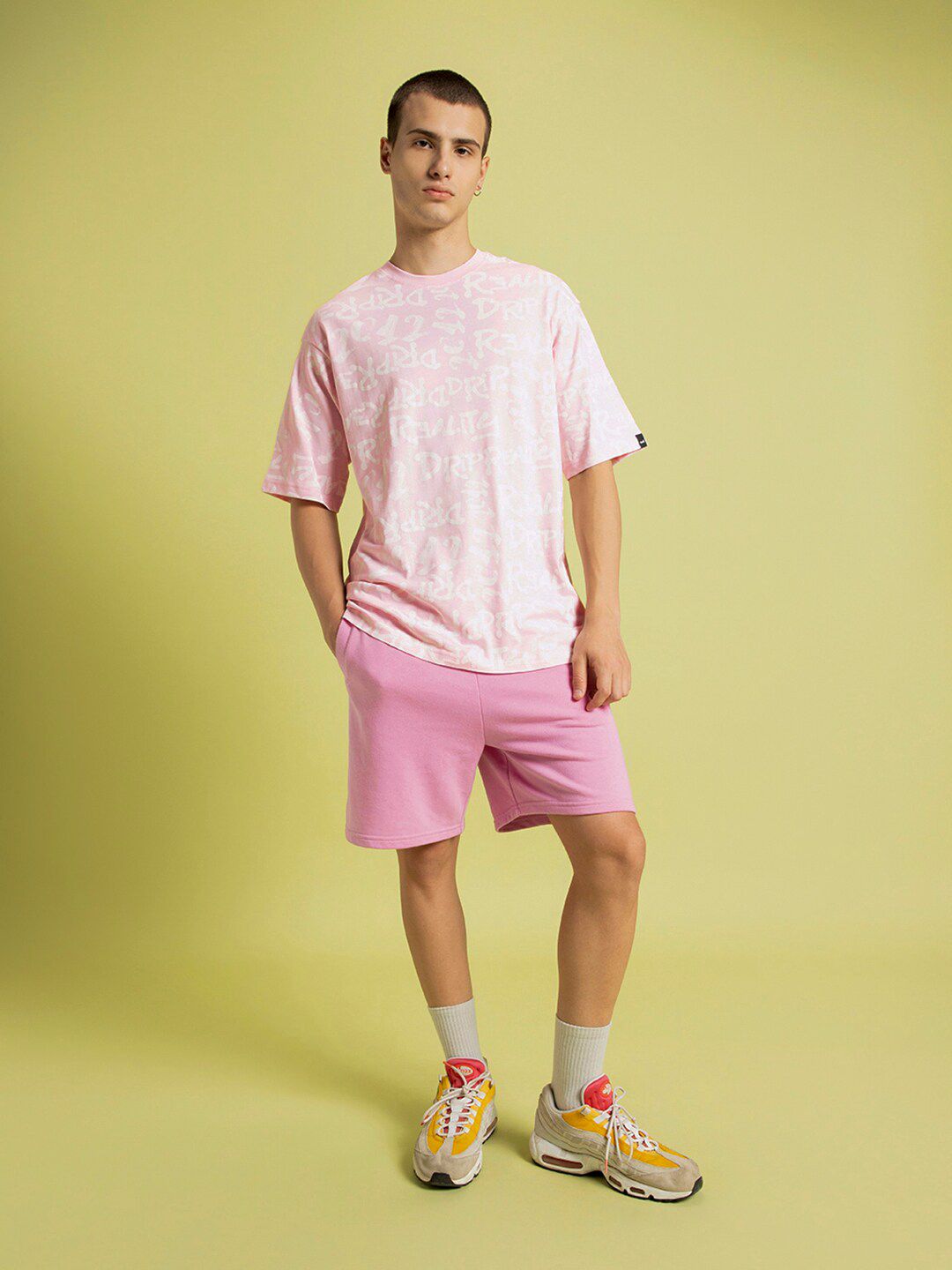 Bewakoof Typography Print Oversized Pure Cotton T-shirt