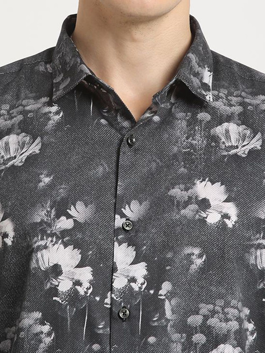 THE BEAR HOUSE Pure Cotton Printed Slim Fit Casual Shirt