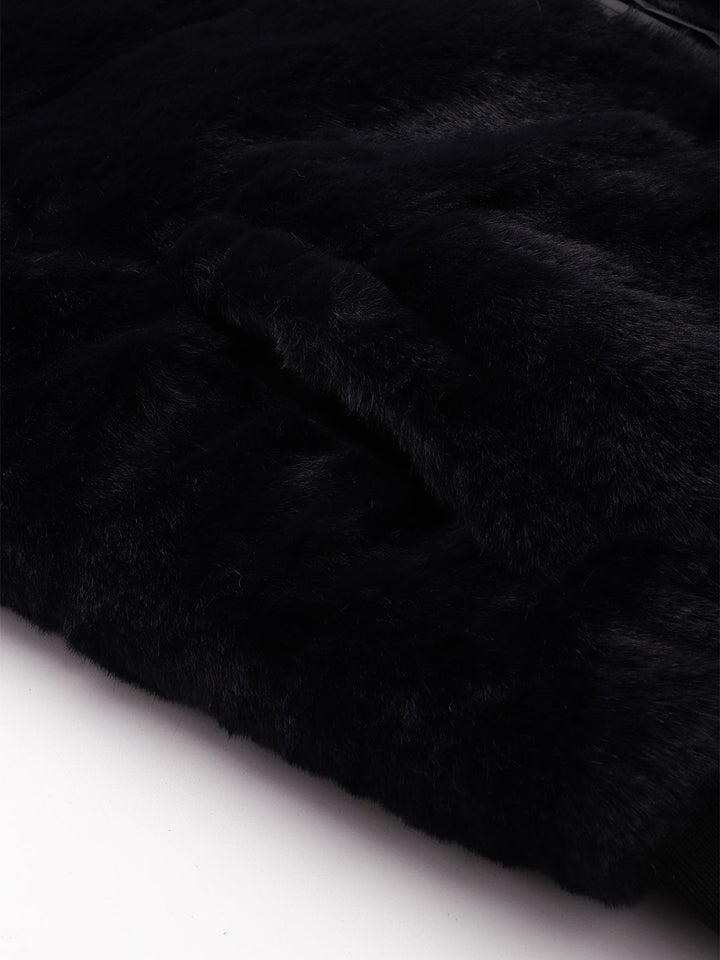 all about you Faux-Fur Detail Bomber Jacket