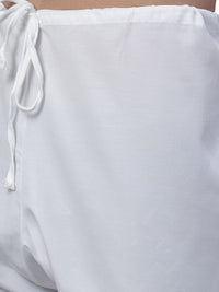 SOJANYA Checked Self Design Mandarin Collar Pure Cotton Kurta With Pyjamas