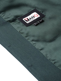 MANQ Men Green Slim Fit Solid Nehru Jacket