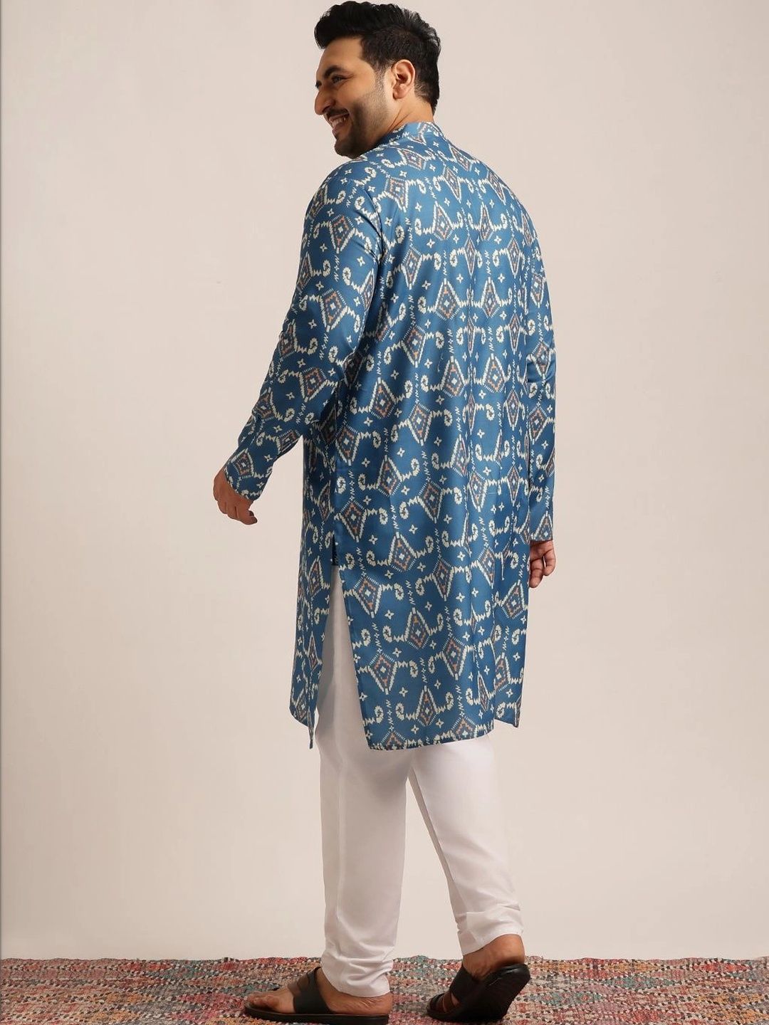 SOJANYA PLUS Men Geometric Printed Kurta