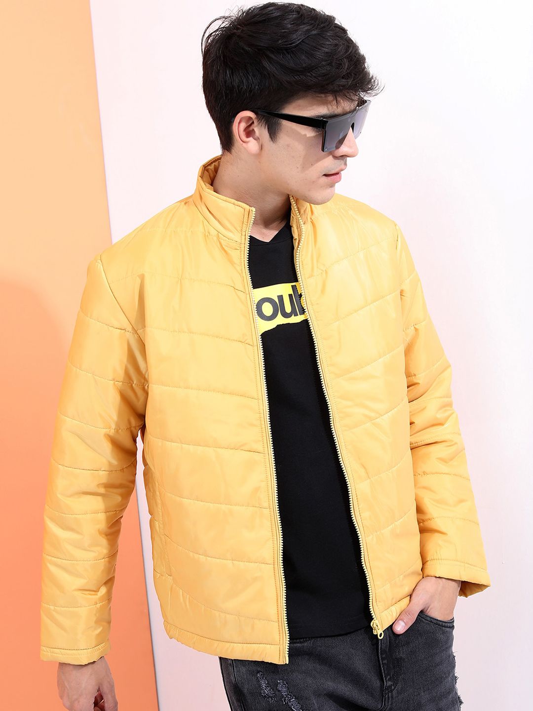 HIGHLANDER Men Yellow Padded Jacket
