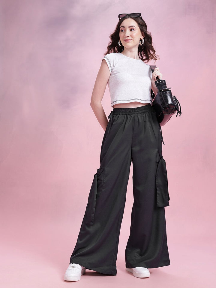 DressBerry Women Baggy Fit Cargo-Style Trousers