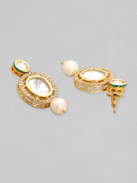 Set Perhiasan Kundan-berlapis Rubans Gold