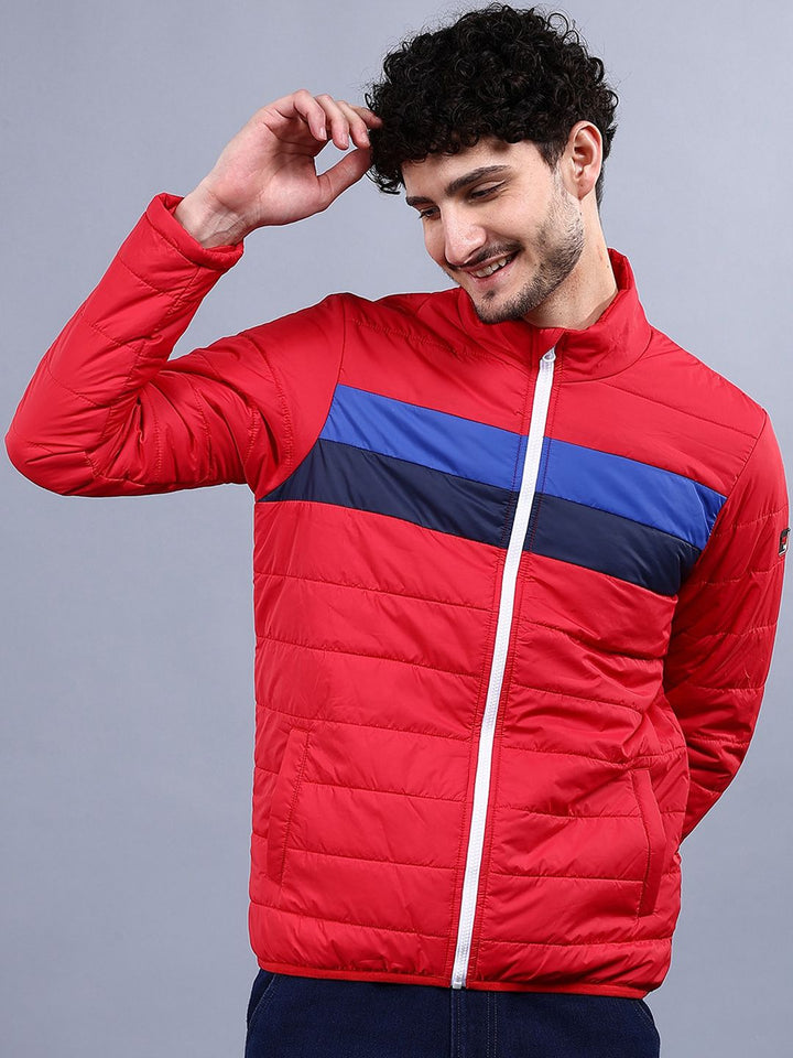 The Indian Garage Co Men Colourblock Regular Fit Puffer Jacket