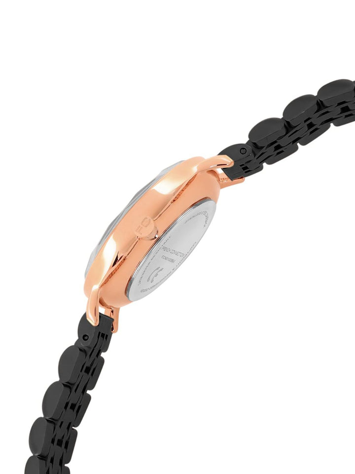 French Connection Women Embellished Dial & Stainless Steel Straps Analogue Watch FCN0100BM