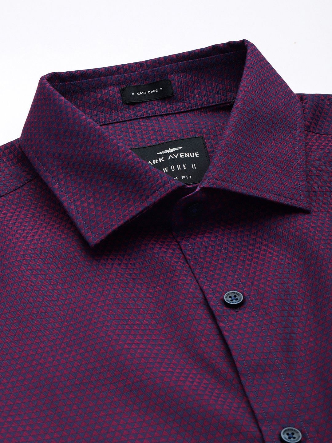Park Avenue Self-Design Geometric Slim Fit Formal Shirt