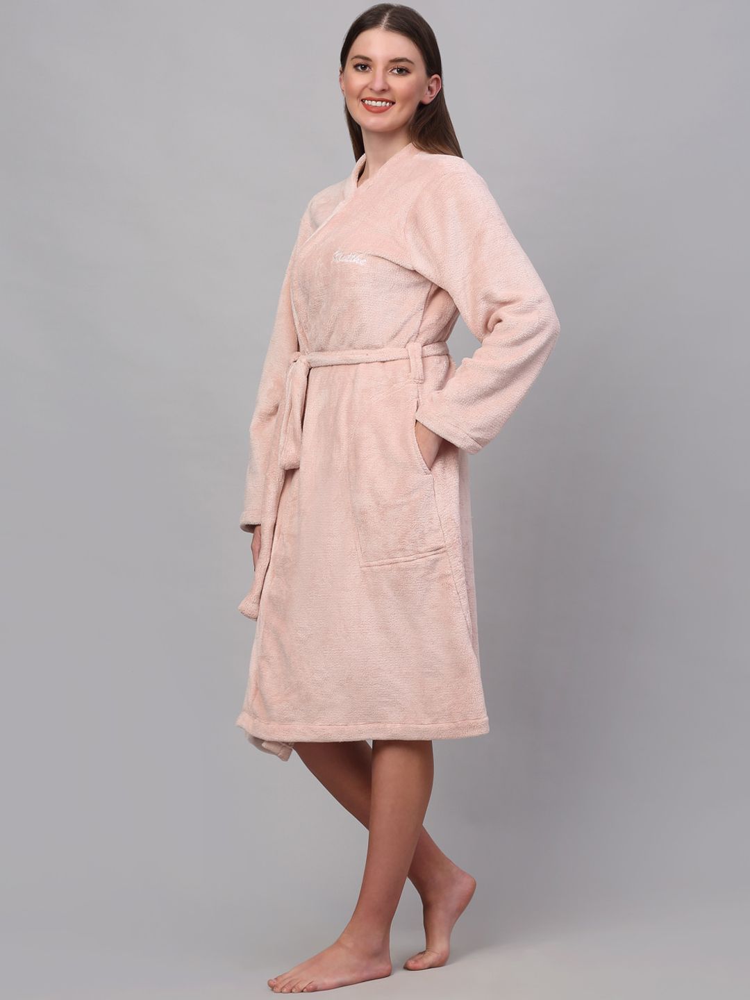KLOTTHE Woolen Bath Robe With Belt