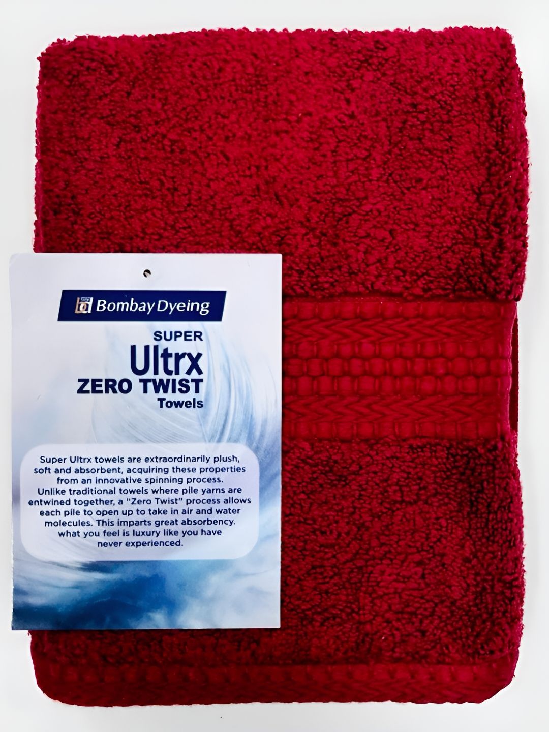 BOMBAY DYEING Mauve Pure Cotton 2 Pieces Pure Cotton 650 GSM Hand Towels