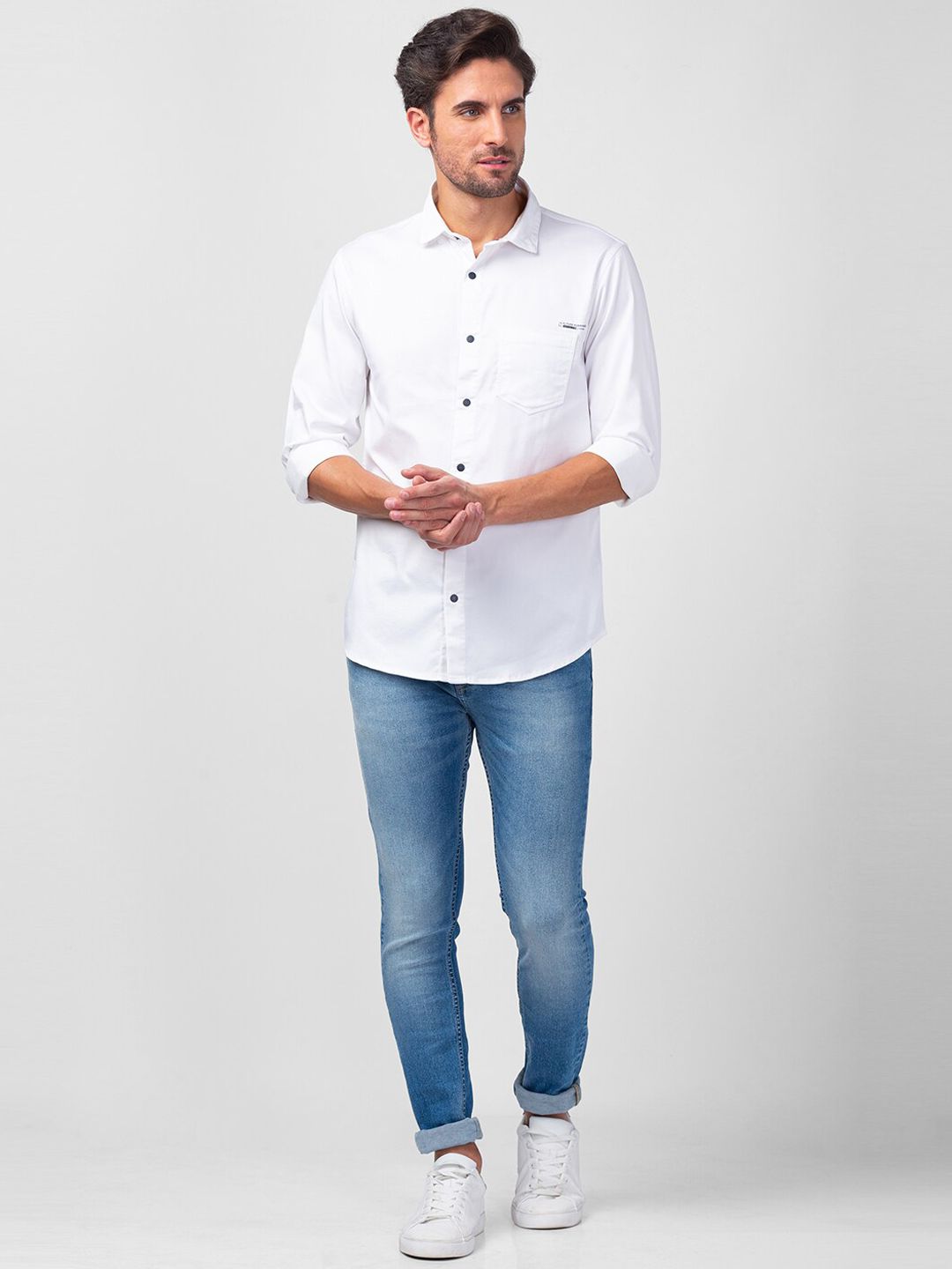 SPYKAR Men Slim Fit Low-Rise Heavy Fade Cotton Jeans