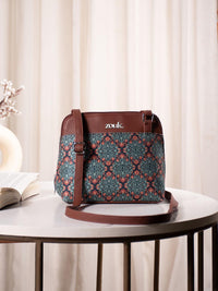 ZOUK Floral Printed Structured Sling Bag