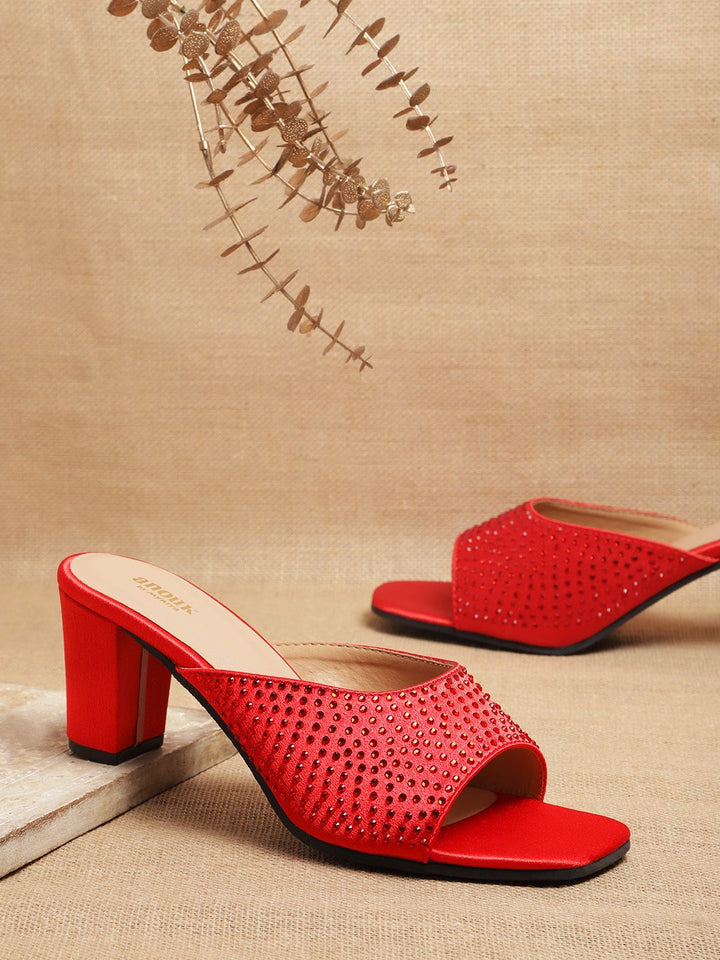 Anouk Embellished Party Block Heels