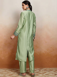 Vishudh Mandarin Collar Embroidered Kurta With Trouser