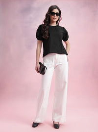 DressBerry Puff Sleeves Pure Cotton Top