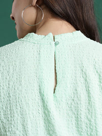 DressBerry Seersucker Extended Sleeves Top