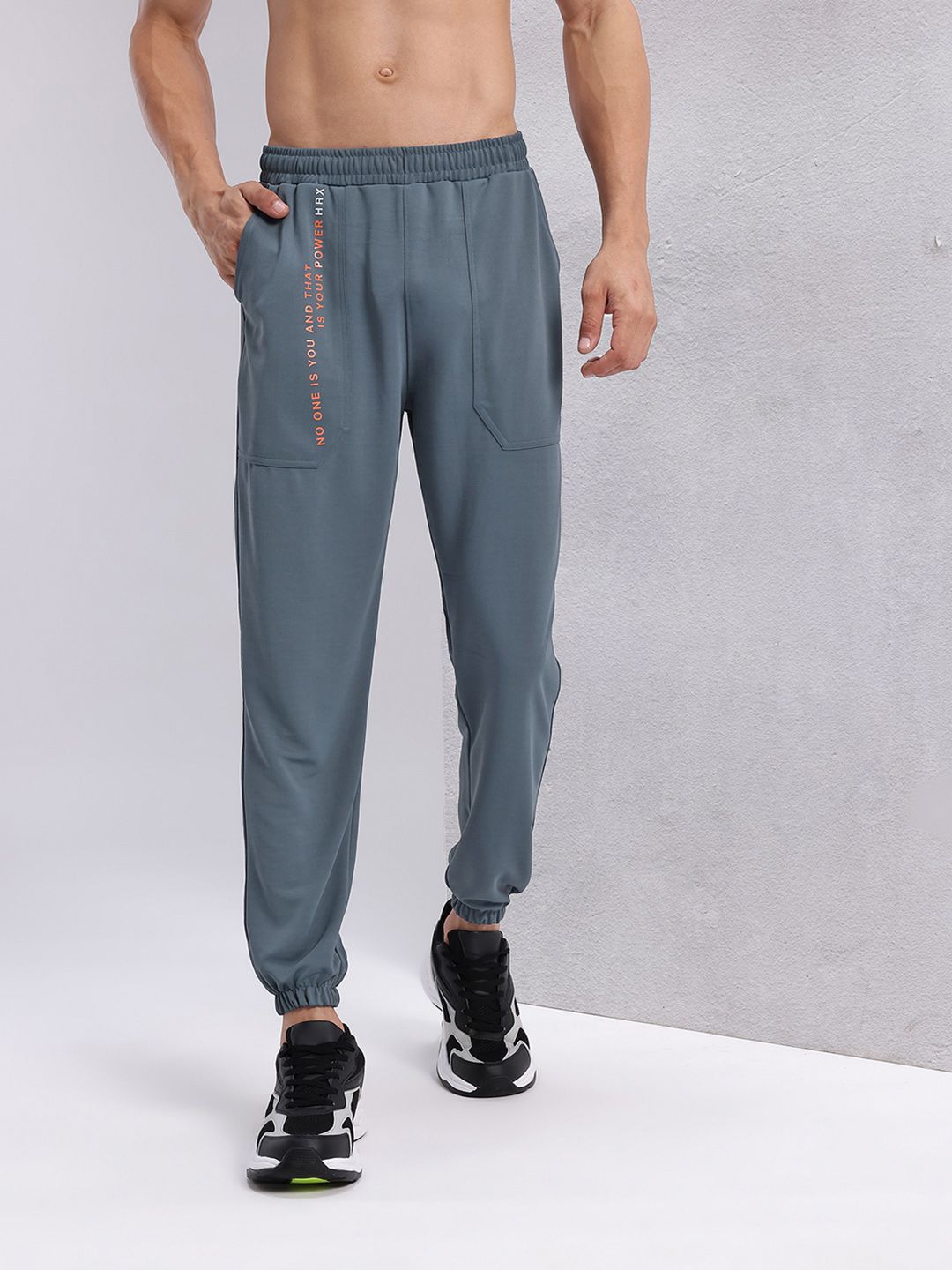 HRX by Hrithik Roshan Men Typography Print Rapid-Dry Training Joggers