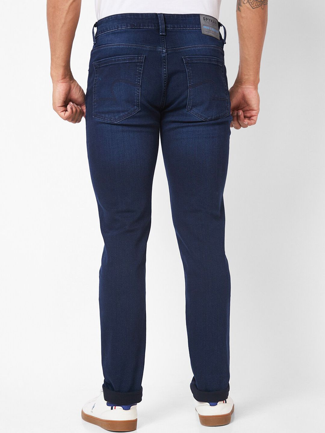 SPYKAR Men Slim Fit Low-Rise Light Fade Stretchable Cotton Jeans