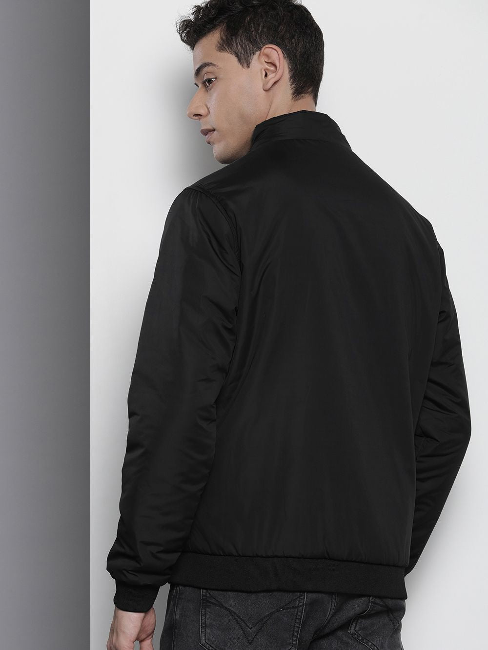 The Indian Garage Co Men Typographic Print Zip-Front Biker Jacket