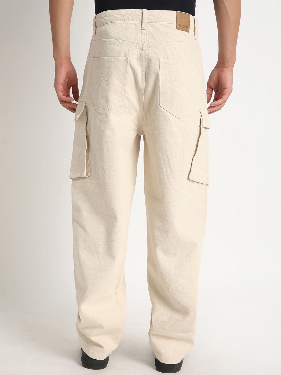 Bene Kleed Men Clean Look Pure Cotton Baggy Jeans