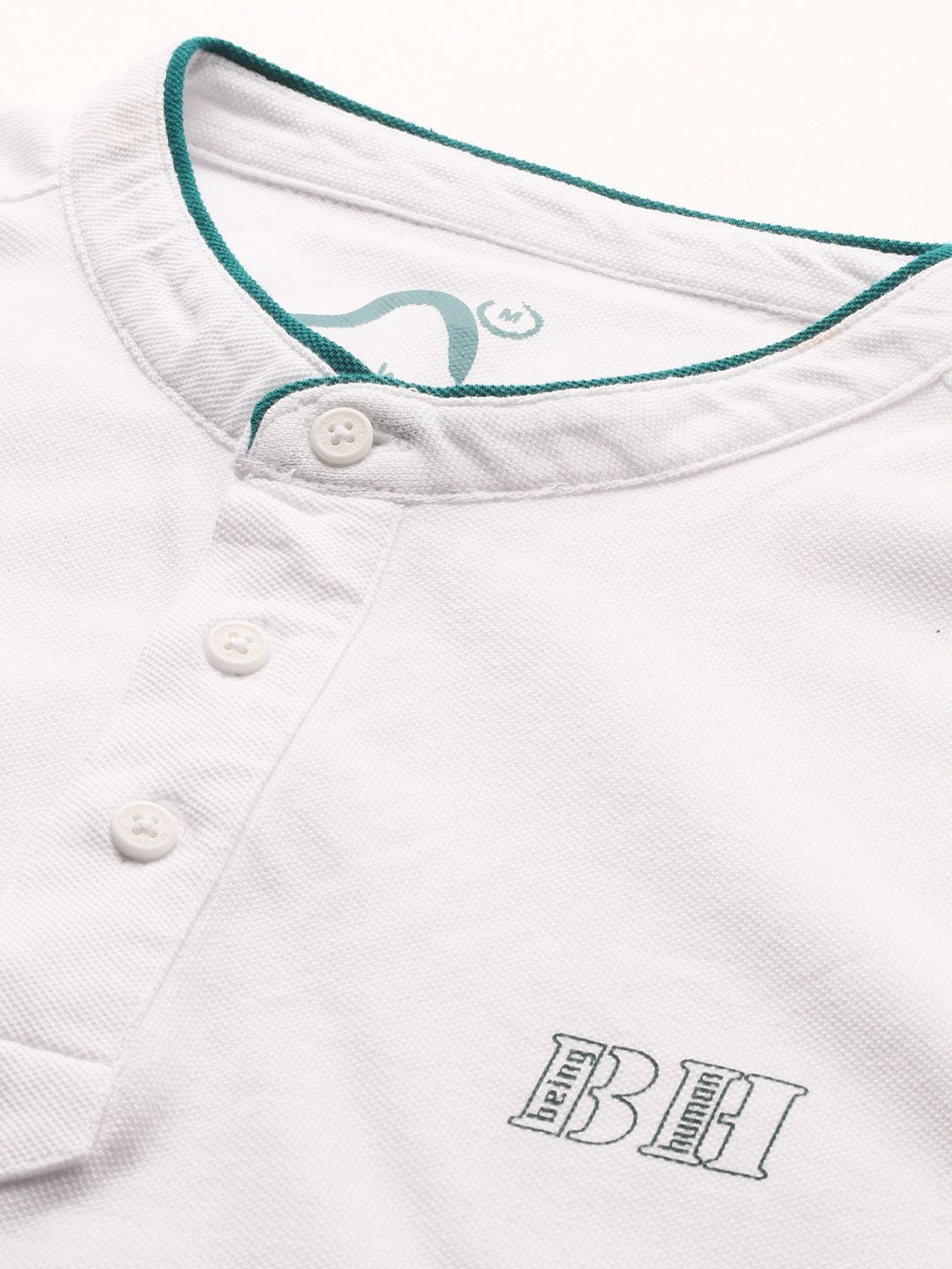 Being Human Mock Collar Pure Cotton T-shirt