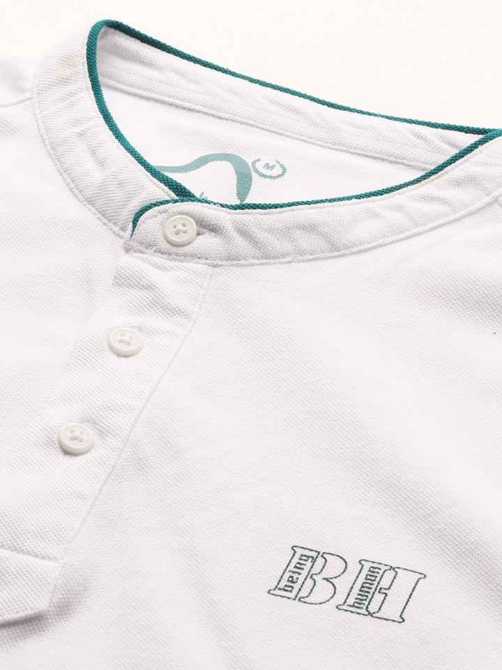 Being Human Mock Collar Pure Cotton T-shirt