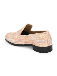 House Of Pataudi Men Embroidered Casual Slip On Mojaris