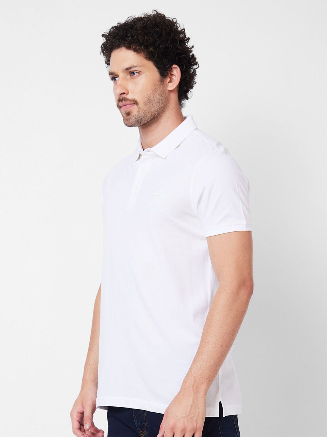 SPYKAR Polo Collar Cotton Slim Fit T-shirt
