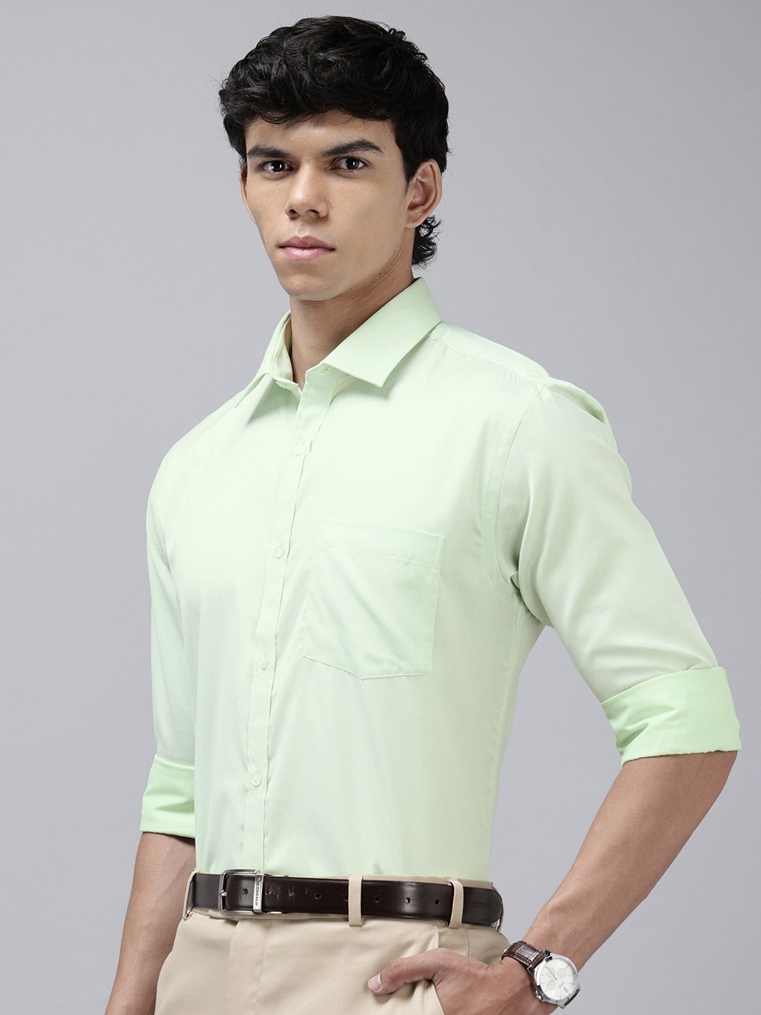 Park Avenue Slim Fit Textured Formal Shirt