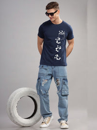 ADRO Men Printed Pockets T-shirt