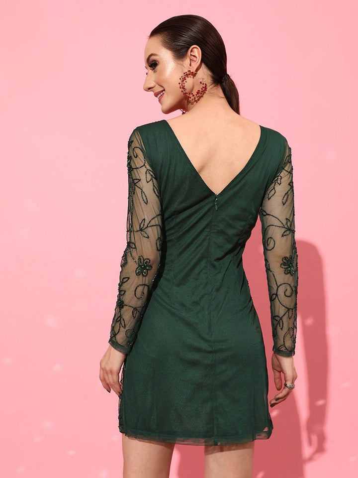 STREET 9 Short Sleeves Sheath V-Neck Dress