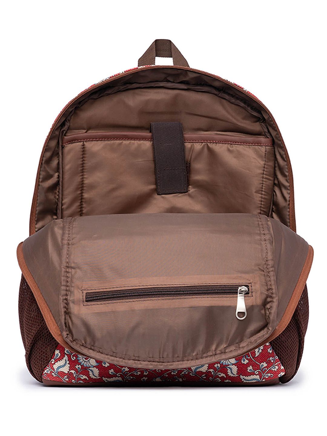 ZOUK Women Floral Printed Vegan Leather Laptop Backpack