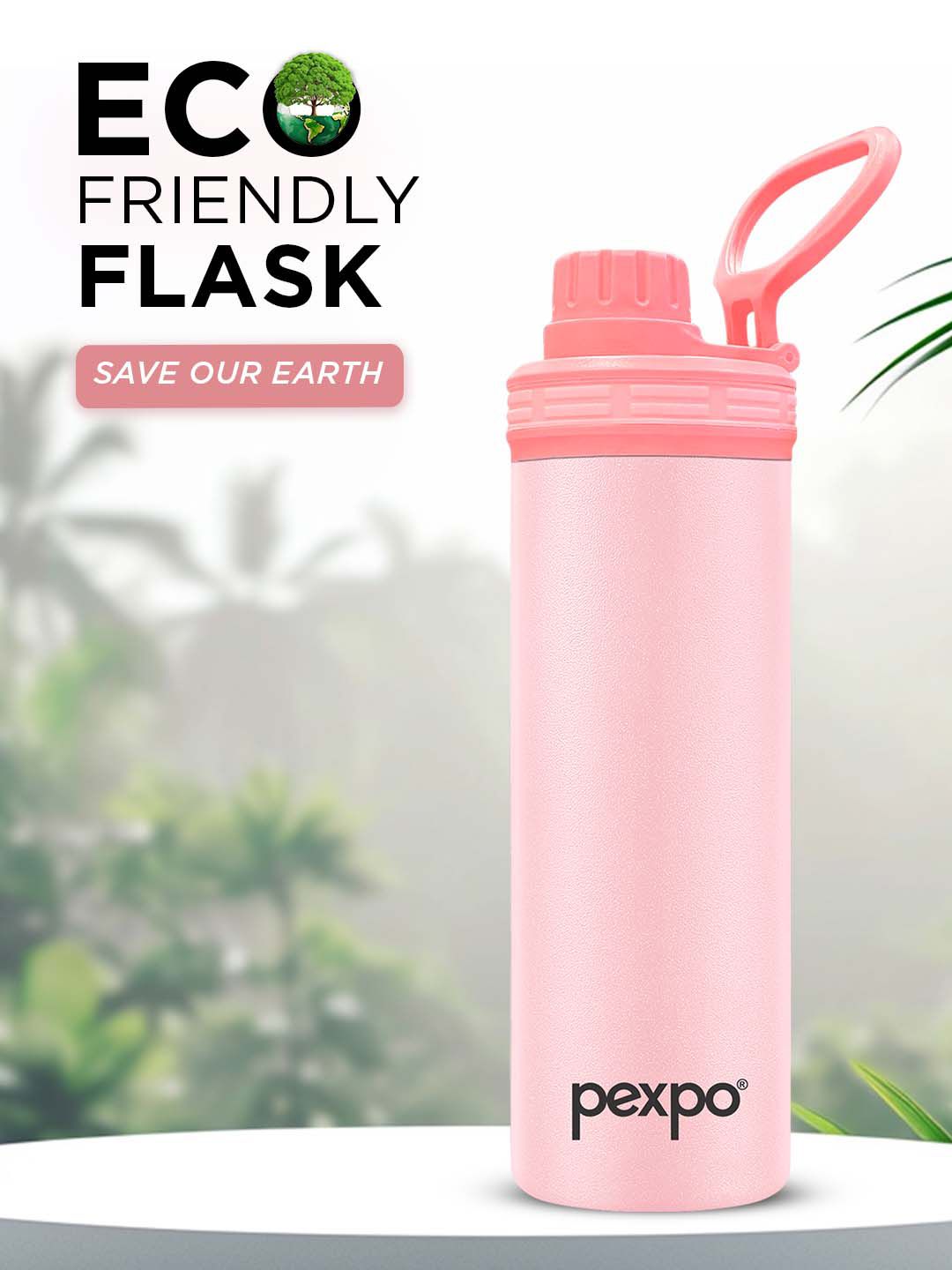 Pexpo Texas Baby Pink ISI Certified Thermosteel Hot Flask Insulated Water Bottle 500ml