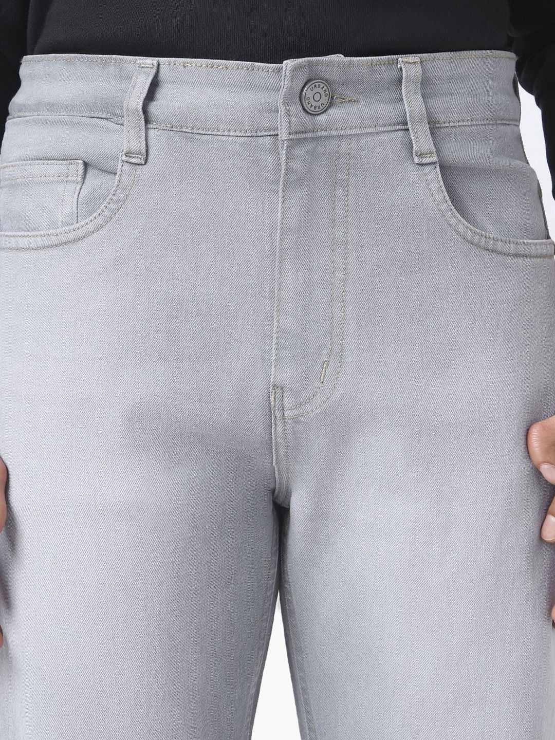 Urbano Fashion Men Straight Fit Heavy Fade Stretchable Jeans