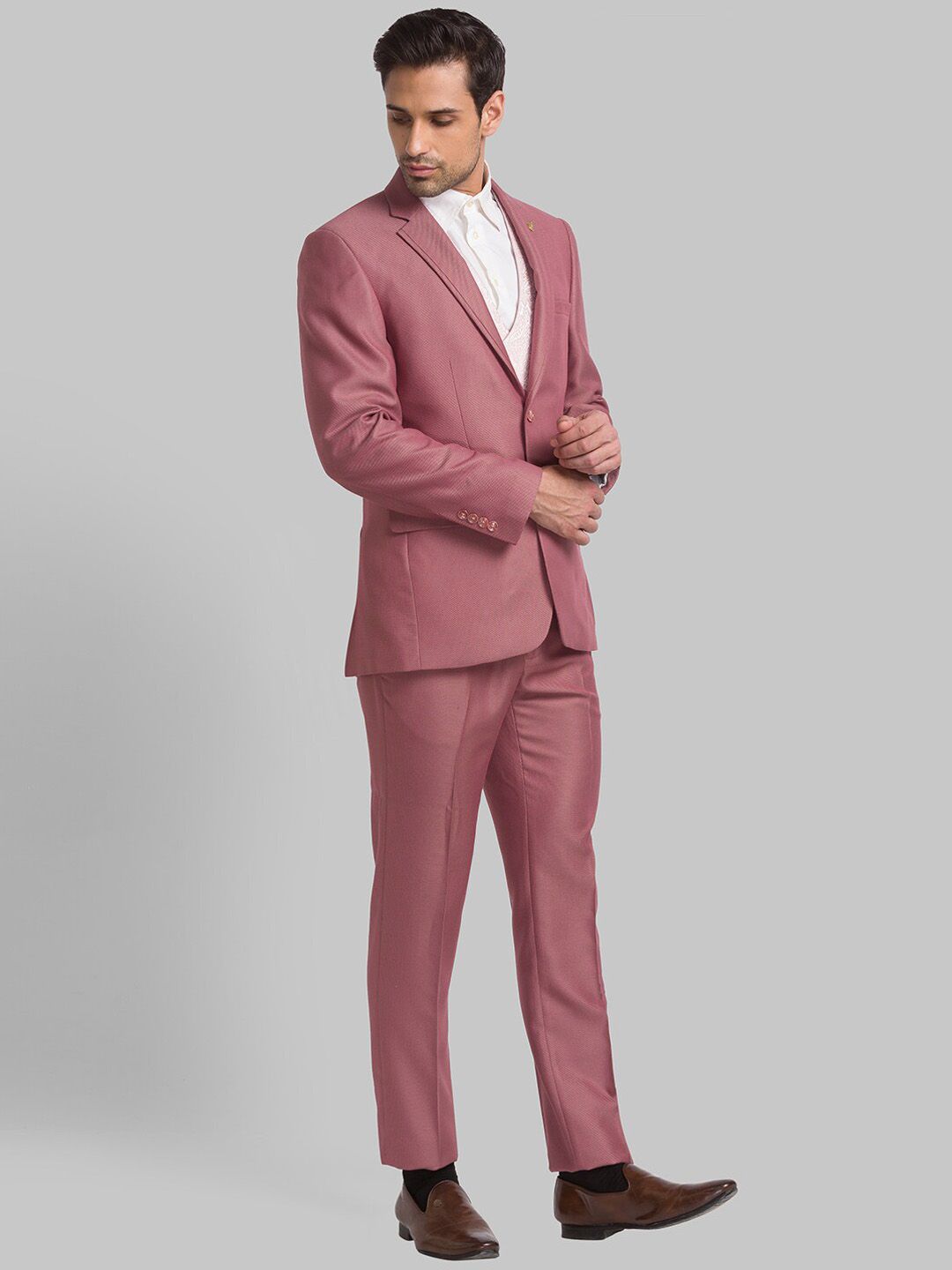 Raymond Men Single-Breasted Three-Piece Formal Suit