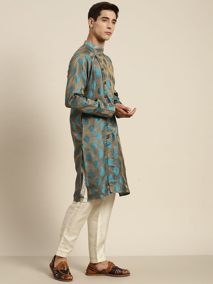 SOJANYA Ethnic Motifs Jacquard Silk Cotton Kurta