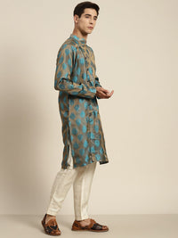 SOJANYA Ethnic Motifs Jacquard Silk Cotton Kurta