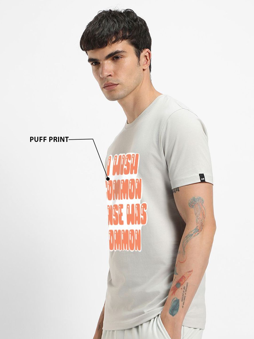 Bewakoof Men Typography Printed Round Neck Cotton T-shirt