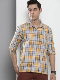 The Indian Garage Co Tartan Checked Pure Cotton Casual Shirt