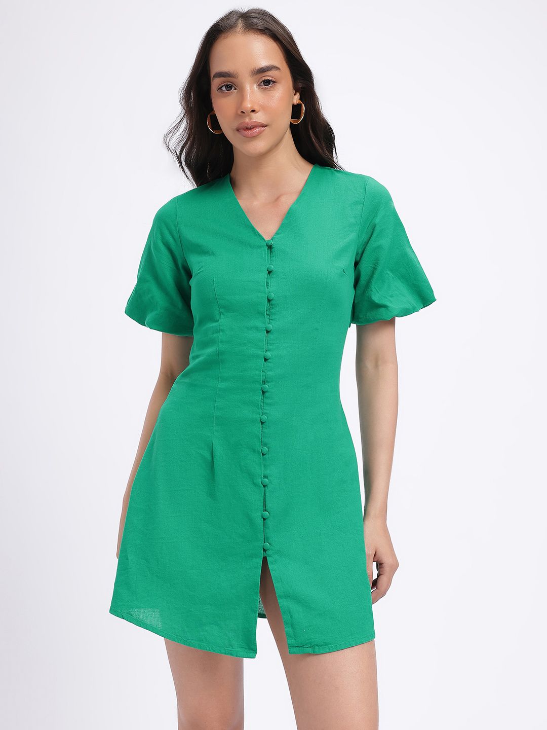 DressBerry Mini Magic Button-Up A-Line Dress