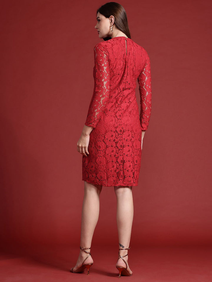 all about you Floral Lace Sheath Dress